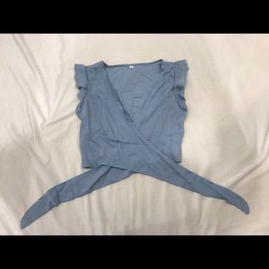 Baby blue crop